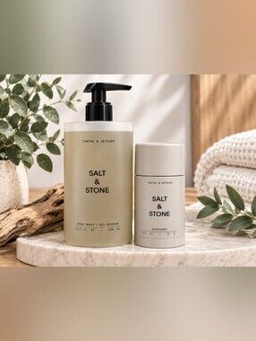 Salt & Stone Santal & Vetiver Body Wash & Deodorant Set